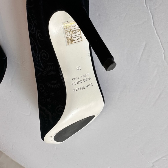 Ron White Velvet High Heels size 38 new - Picture 10 of 13